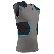 TRI-FLEX Compression Shirt with Cushion System - Charcoal Black Inset - Adult - 4XL