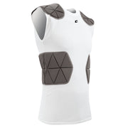 TRI-FLEX Compression Shirt with Cushion System - White Grey Inset - Adult - 3XL