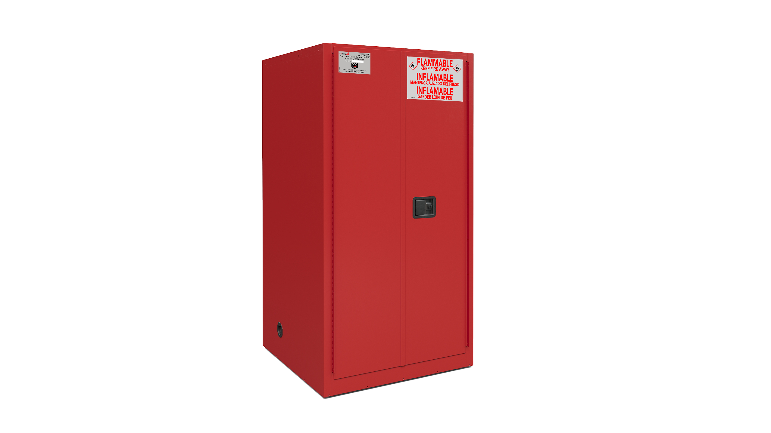 Flammable Safety Cabinet with auto-close doors (Red)