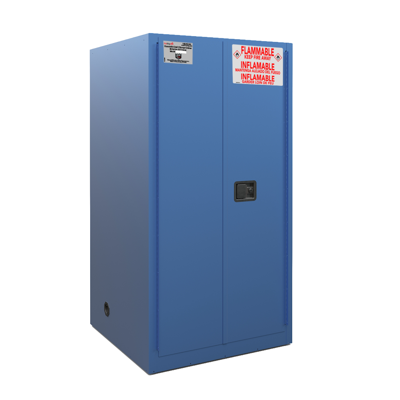 Flammable Safety Cabinet with auto-close doors (Blue)