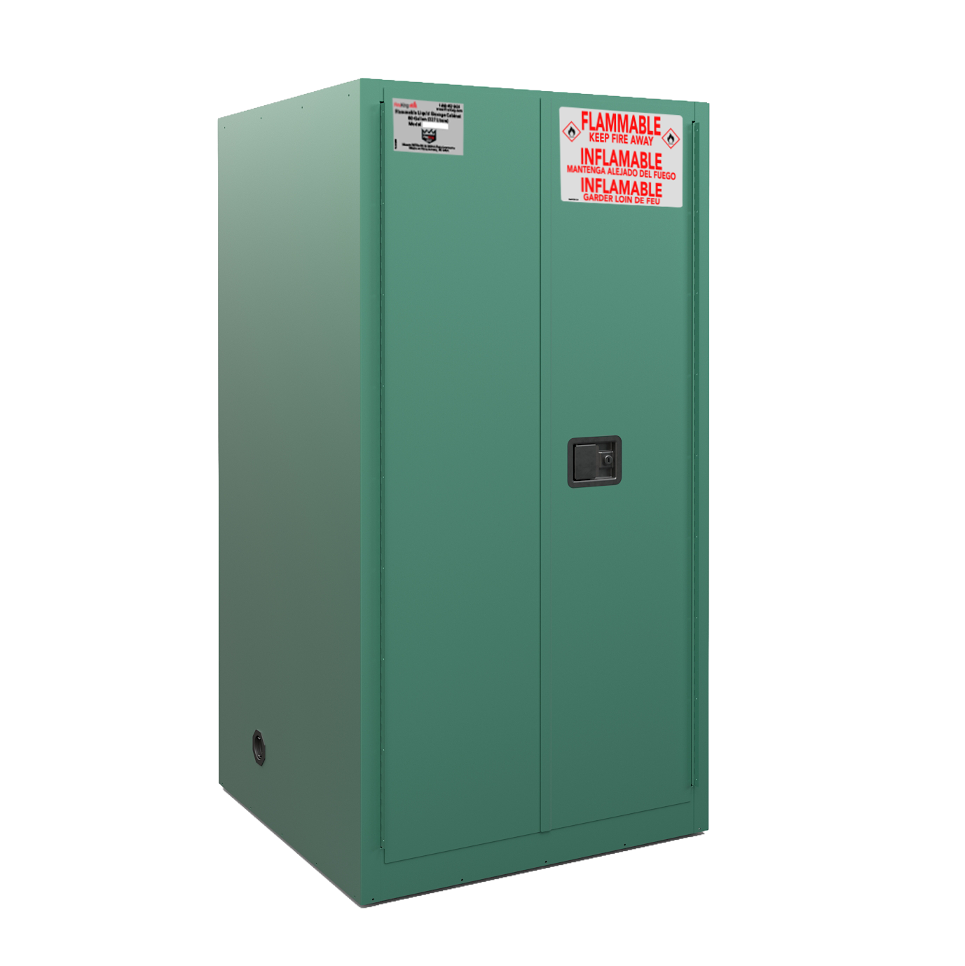 Flammable Safety Cabinet with Manual Closing Doors (Green)