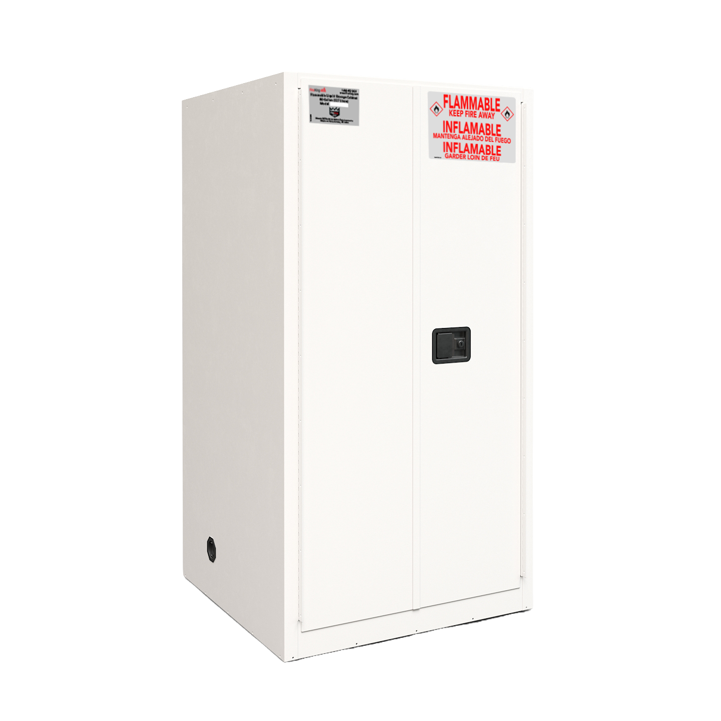 Flammable Safety Cabinet with auto-close doors (Platinum)