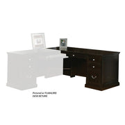 OfficeSource Markle Left Return Desk - Rich Espresso