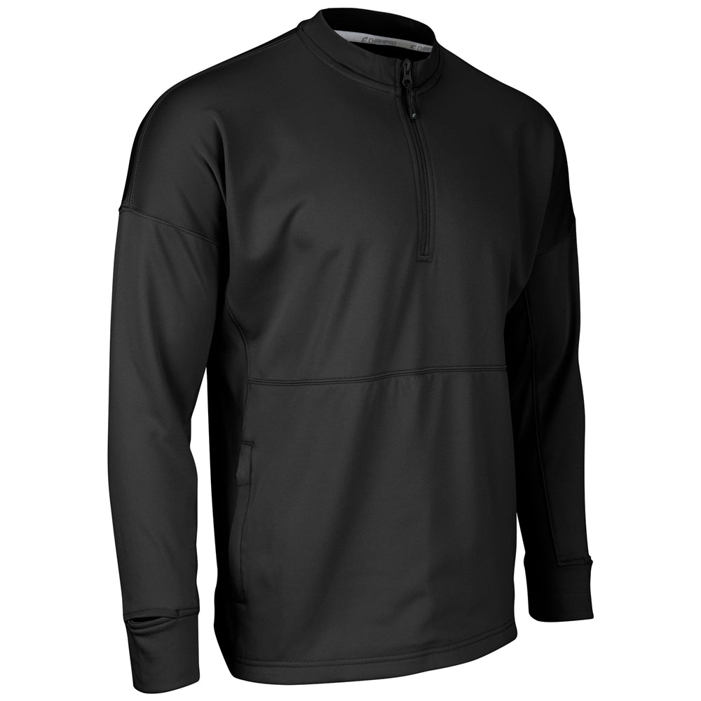 Lineup Fleece Men's 1/4 Zip Crew - Black - Adult - XXLarge