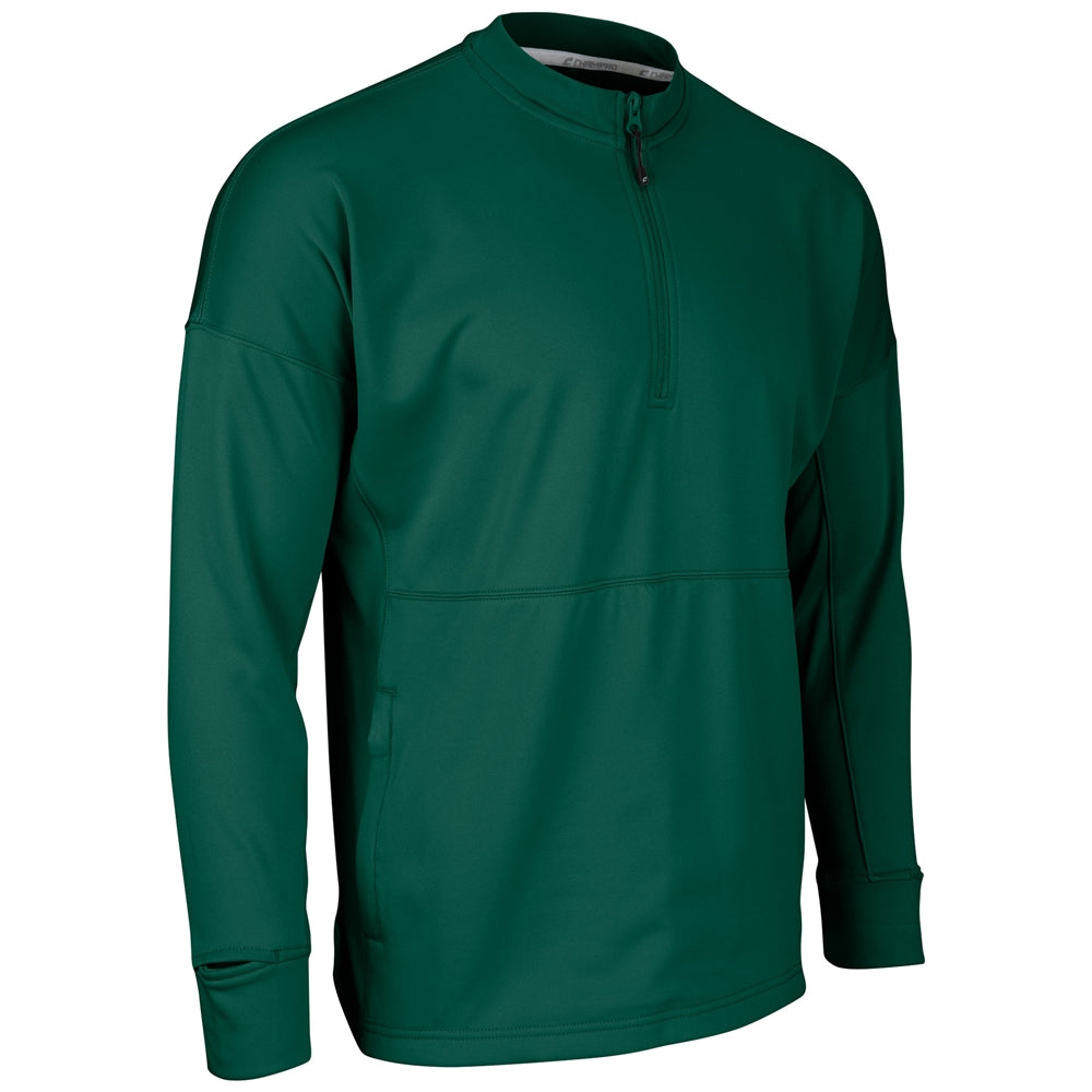 Lineup Fleece Men's 1/4 Zip Crew - Forest Green - Adult - Large