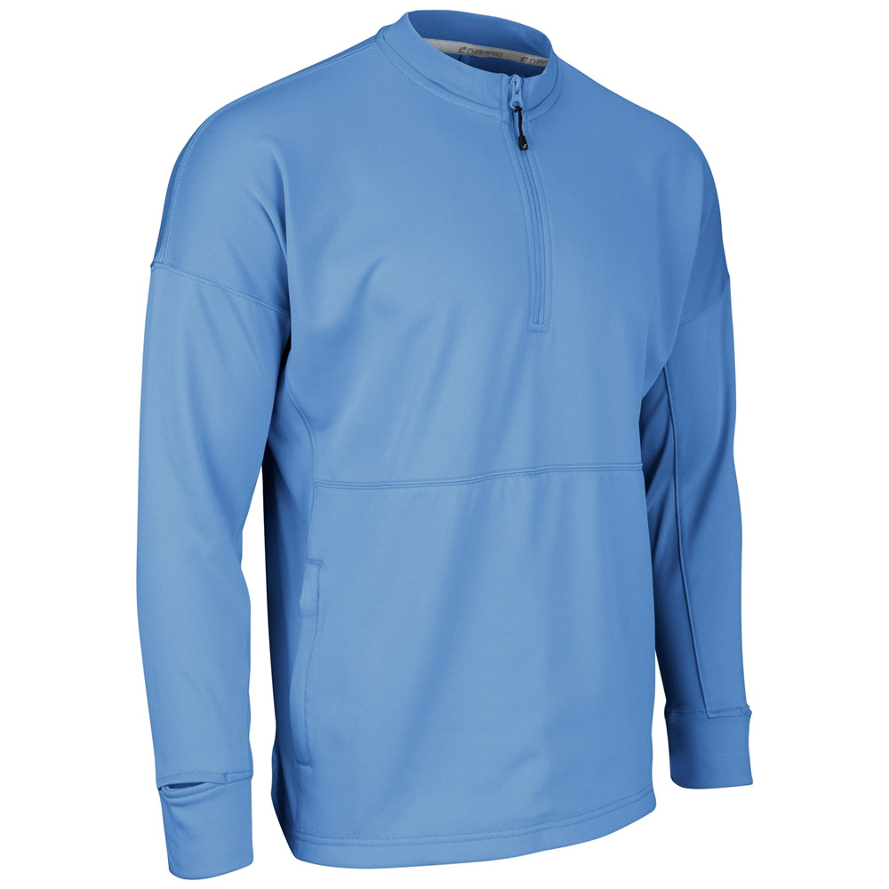 Lineup Fleece Men's 1/4 Zip Crew - Light Blue - Adult - 4XL