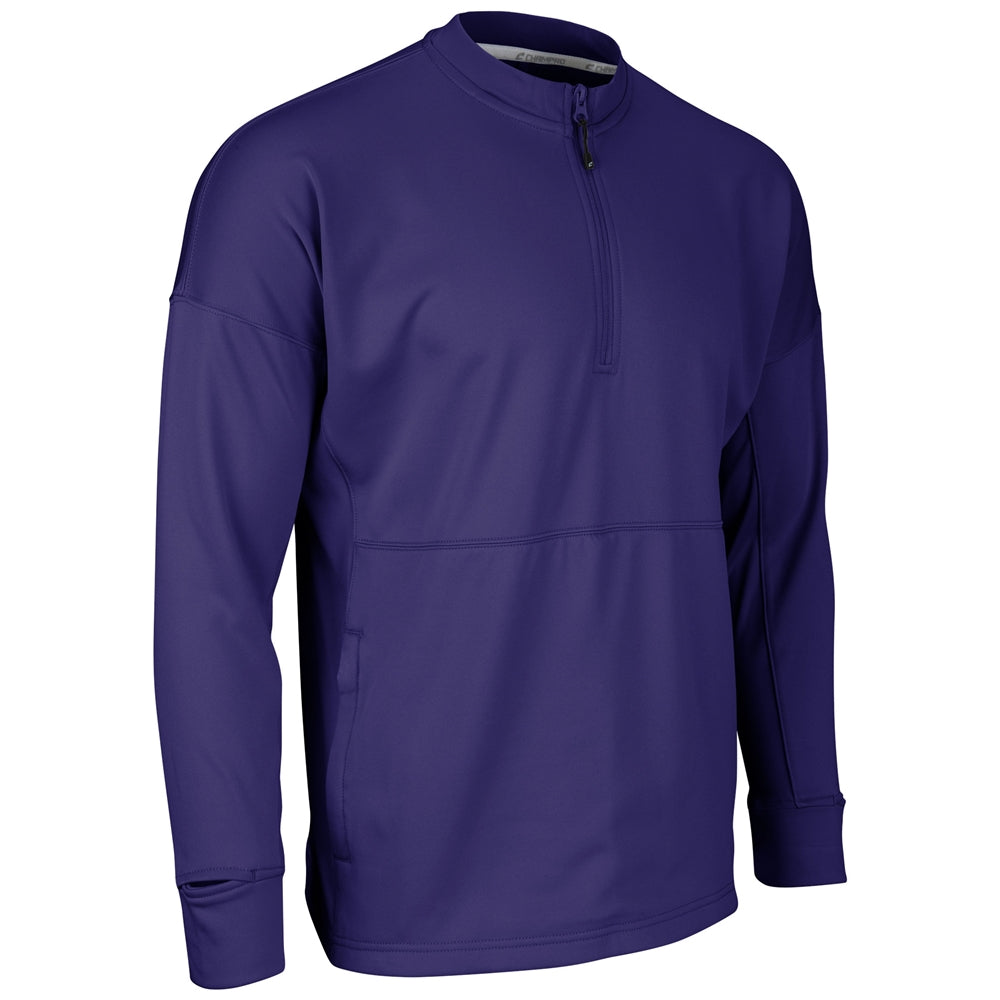Lineup Fleece Men's 1/4 Zip Crew - Purple - Adult - Large