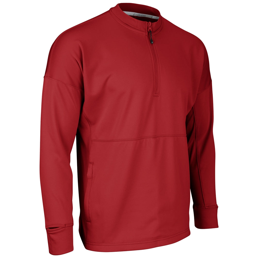 Lineup Fleece Men's 1/4 Zip Crew - Scarlet - Adult - 3XL