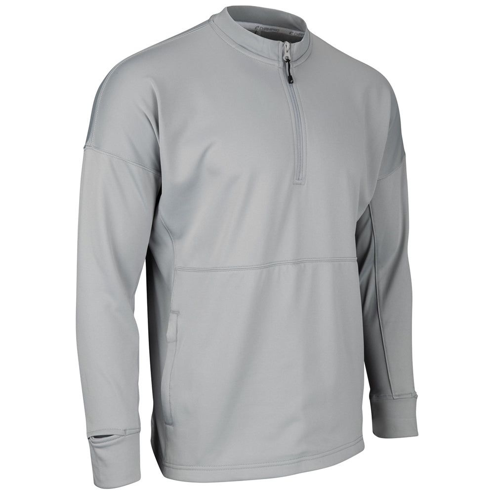 Lineup Fleece Men's 1/4 Zip Crew - Silver - Adult - Small