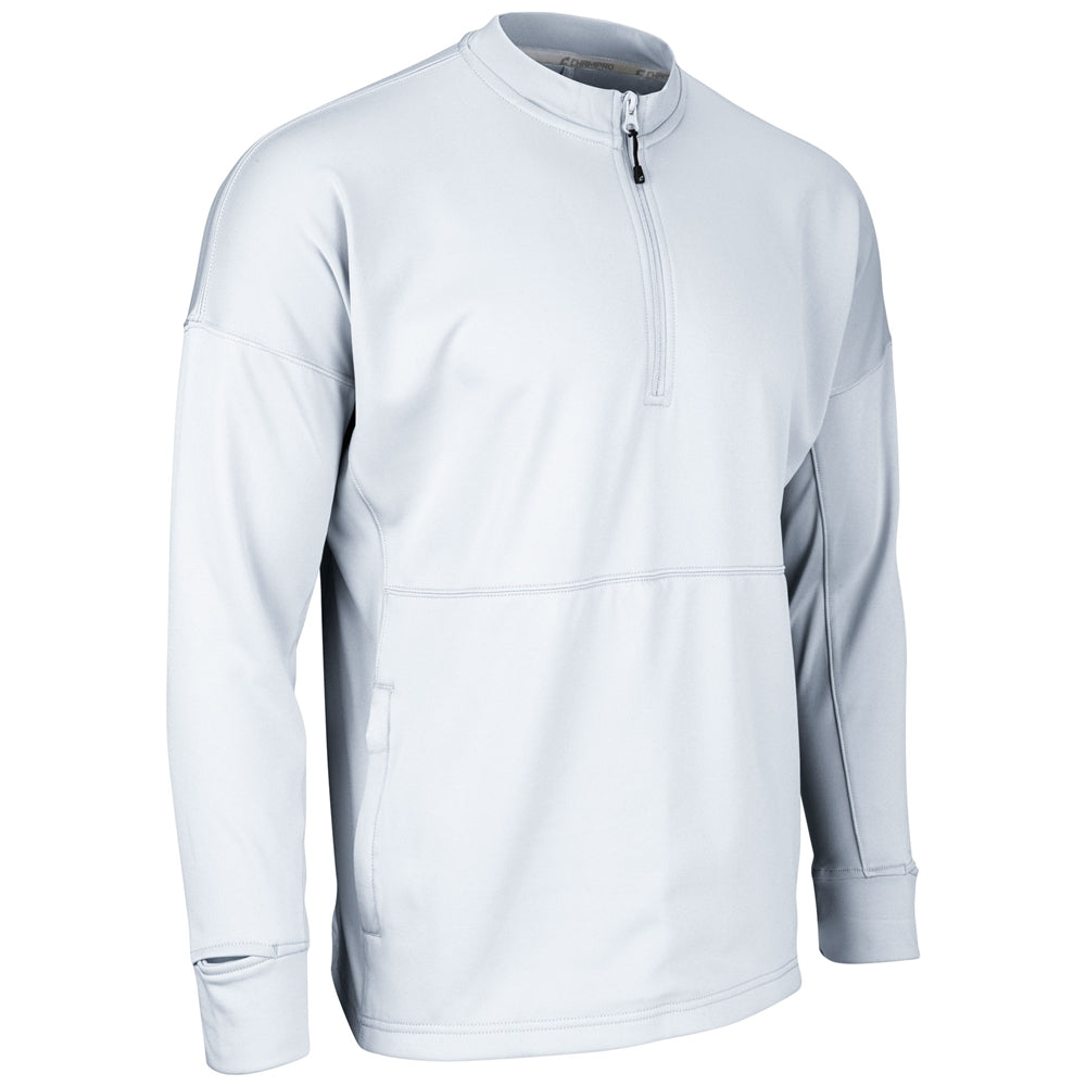 Lineup Fleece Men's 1/4 Zip Crew - White - Adult - Large