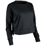 Lineup Fleece Women's Crop Crew - Black - Womens - Extra-Large
