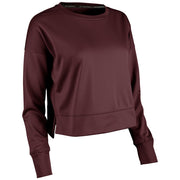 Lineup Fleece Women's Crop Crew - Maroon - Womens - Small