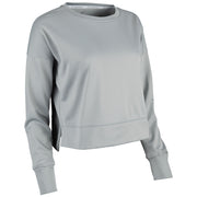 Lineup Fleece Women's Crop Crew - Silver - Womens - XXLarge