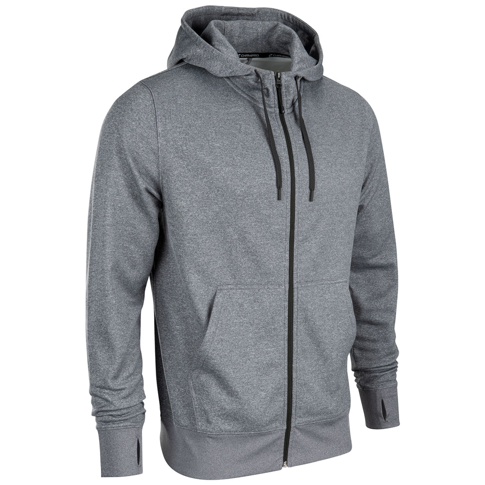 Lineup Fleece Zip Up Hoodie - Heather Grey - Adult - Medium