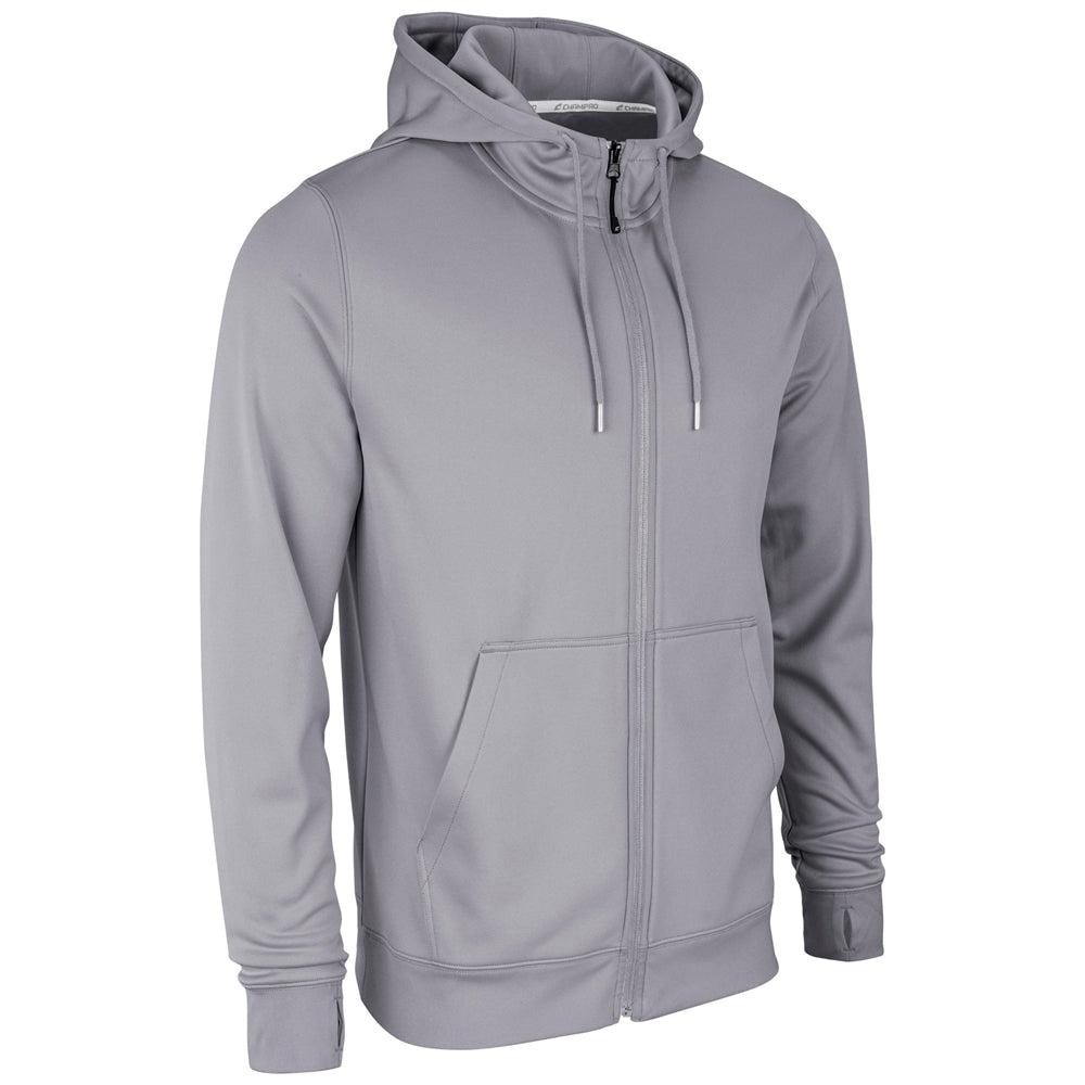 Lineup Fleece Zip Up Hoodie - Silver - Adult - Medium