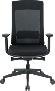 Flexy Swivel Office Chair - Black Fabric