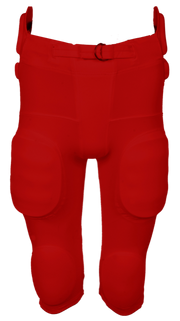 Integrated Lycra Football Pants-Youth-L - Red