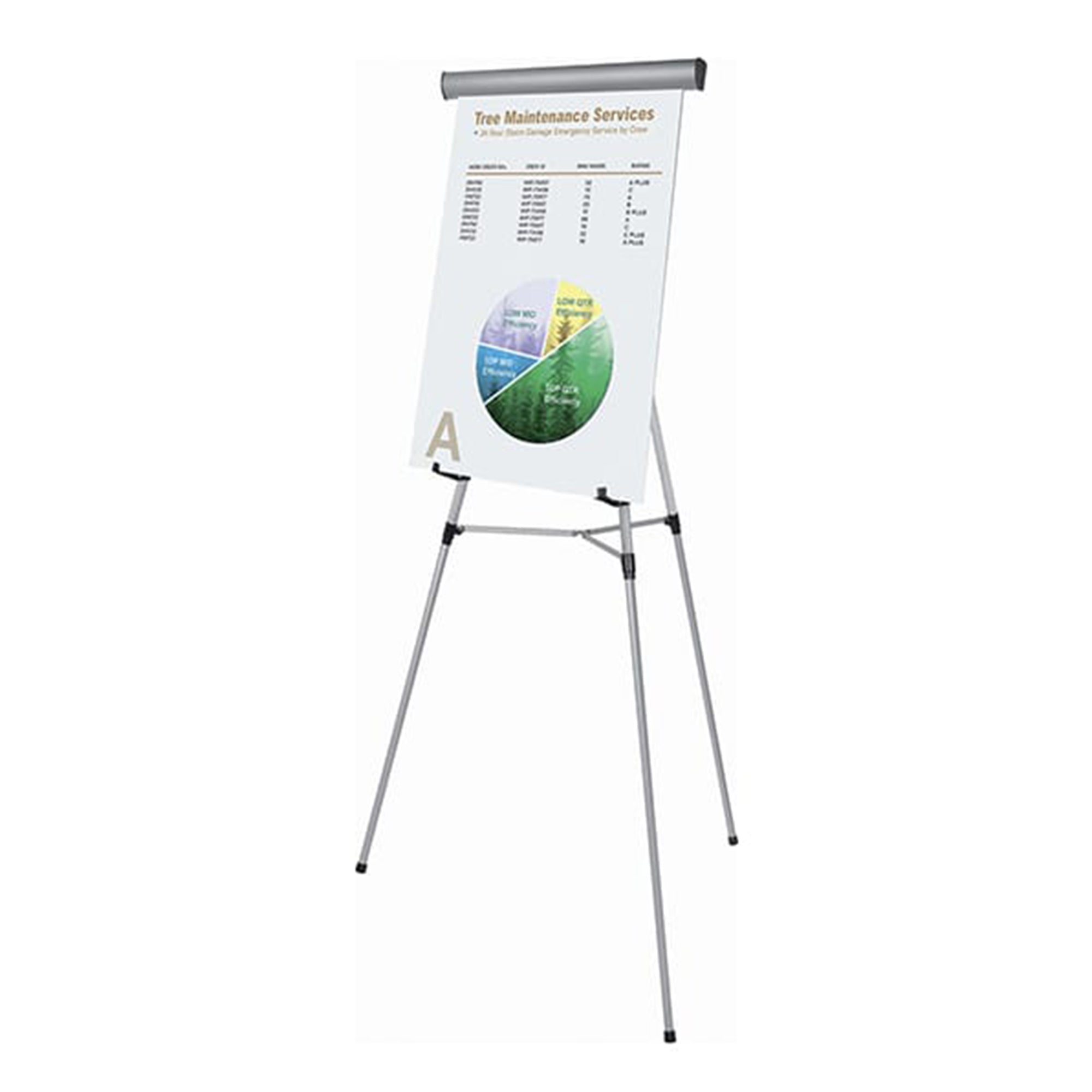 MasterVision 3-Leg Lightweight Telescoping Display Easel, Silver