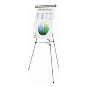 MasterVision 3-Leg Heavy-Duty Telescoping Display Easel, Silver