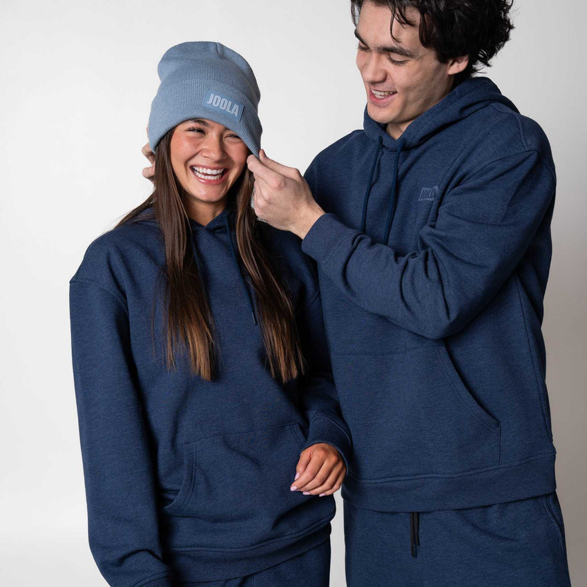 Unisex Fleece Hoodie (Navy Heather) - XS