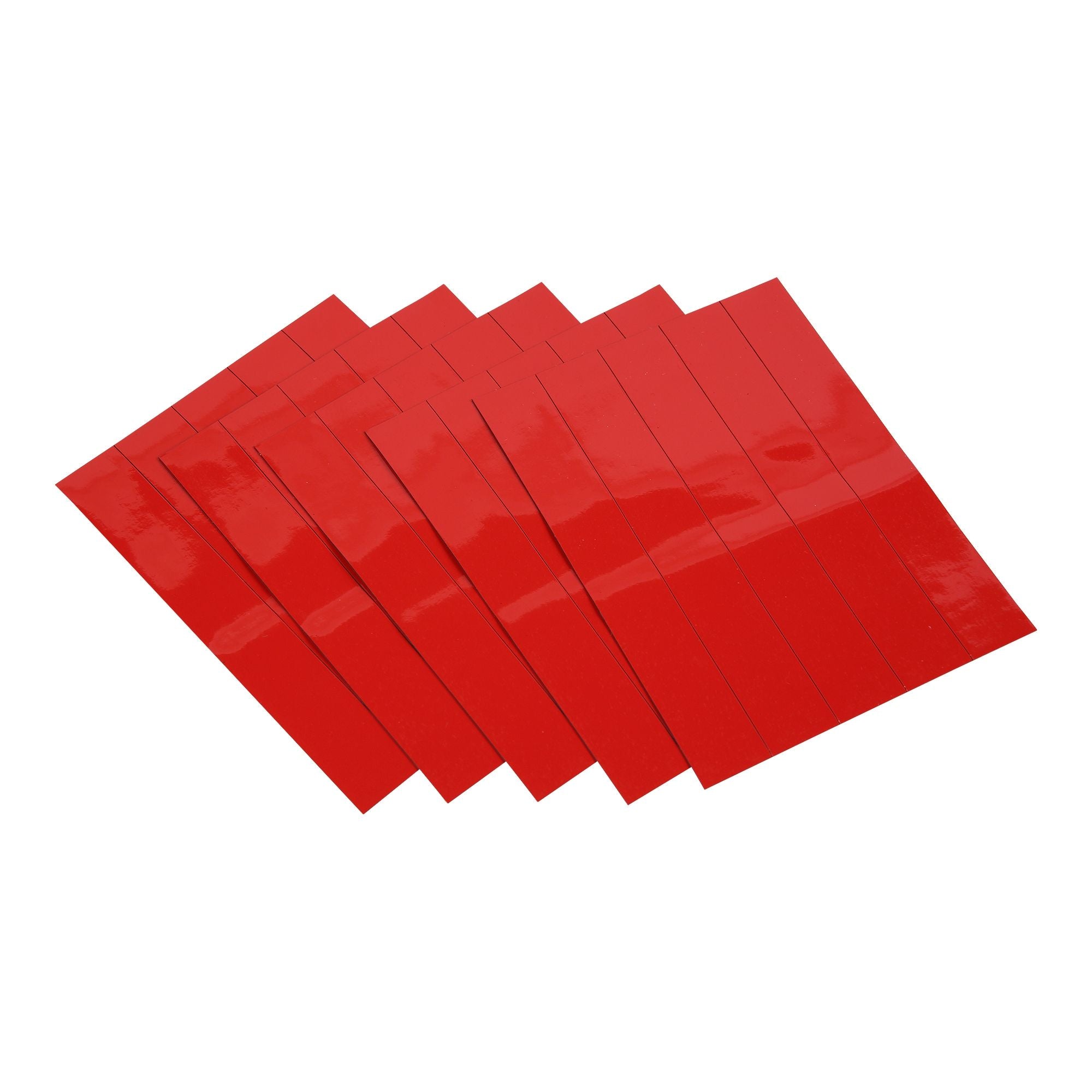 MasterVision Magnetic Write-on wipe-off Tape Strips 7/8"x 6" Red 25 pc.