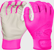 Easton Youth/Girls Fundamental 2.0 Fastpitch Batting Gloves - Medium - White/Pink