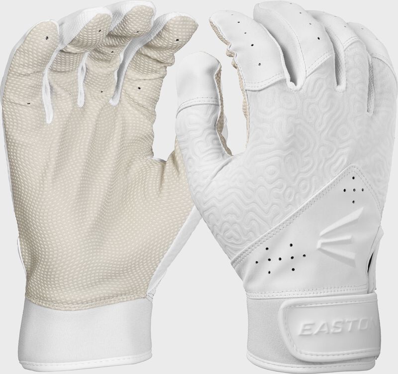 Easton Fundamental 2.0 Fastpitch Softball Batting Gloves - Medium - White/White