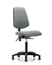 Rutledge Fabric Chair - Medium Bench Height with Medium Back & Stationary Glides in Gray Fabric