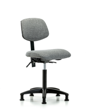 Rutledge Fabric Chair - Medium Bench Height with Stationary Glides in Gray Fabric