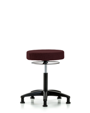Rutledge Fabric Stool without Back - Medium Bench Height with Stationary Glides in Burgundy Fabric