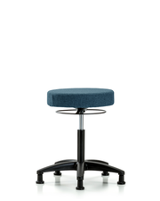 Rutledge Fabric Stool without Back - Medium Bench Height with Stationary Glides in Blue Fabric