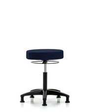 Rutledge Fabric Stool without Back - Medium Bench Height with Stationary Glides in Navy Fabric