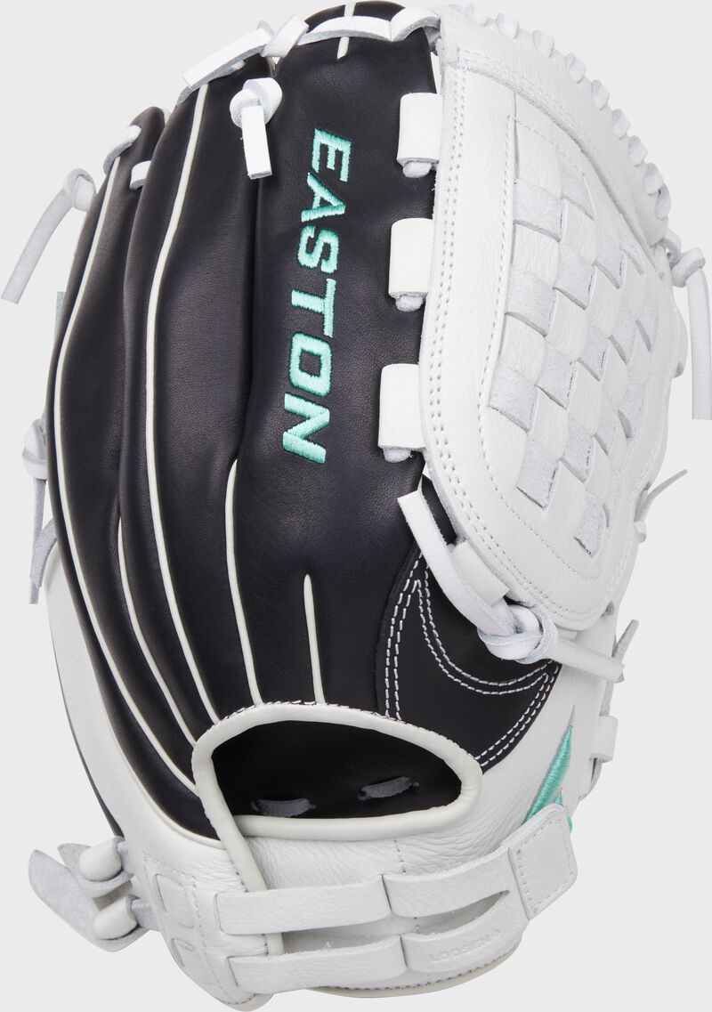Easton Fundamental Fastpitch Series 12.5-Inch Softball Glove - Right Hand Thrower - Black/White
