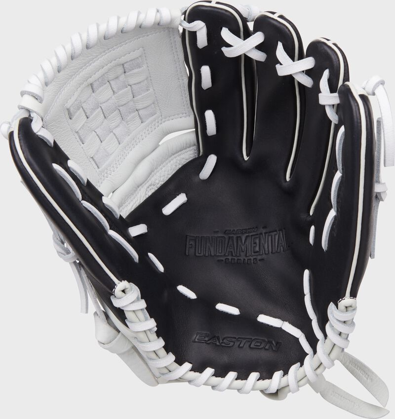 Easton Fundamental Fastpitch Series 12-Inch Softball Glove - Right Hand Thrower - Black/White