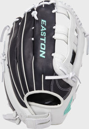 Easton Fundamental Fastpitch Series 13-Inch Softball Glove - Right Hand Thrower - Black/White