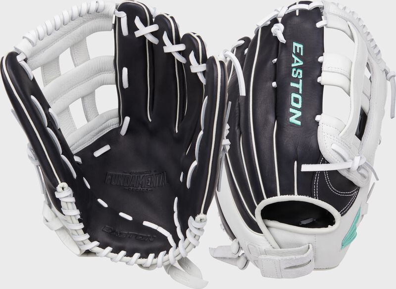 Easton Fundamental Fastpitch Series 13-Inch Softball Glove - Left Hand Thrower - Black/White