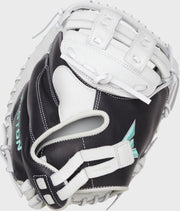 Easton Fundamental Fastpitch Series Catchers Mitt 33-Inch Softball Glove  - Left Hand Thrower - Black/White