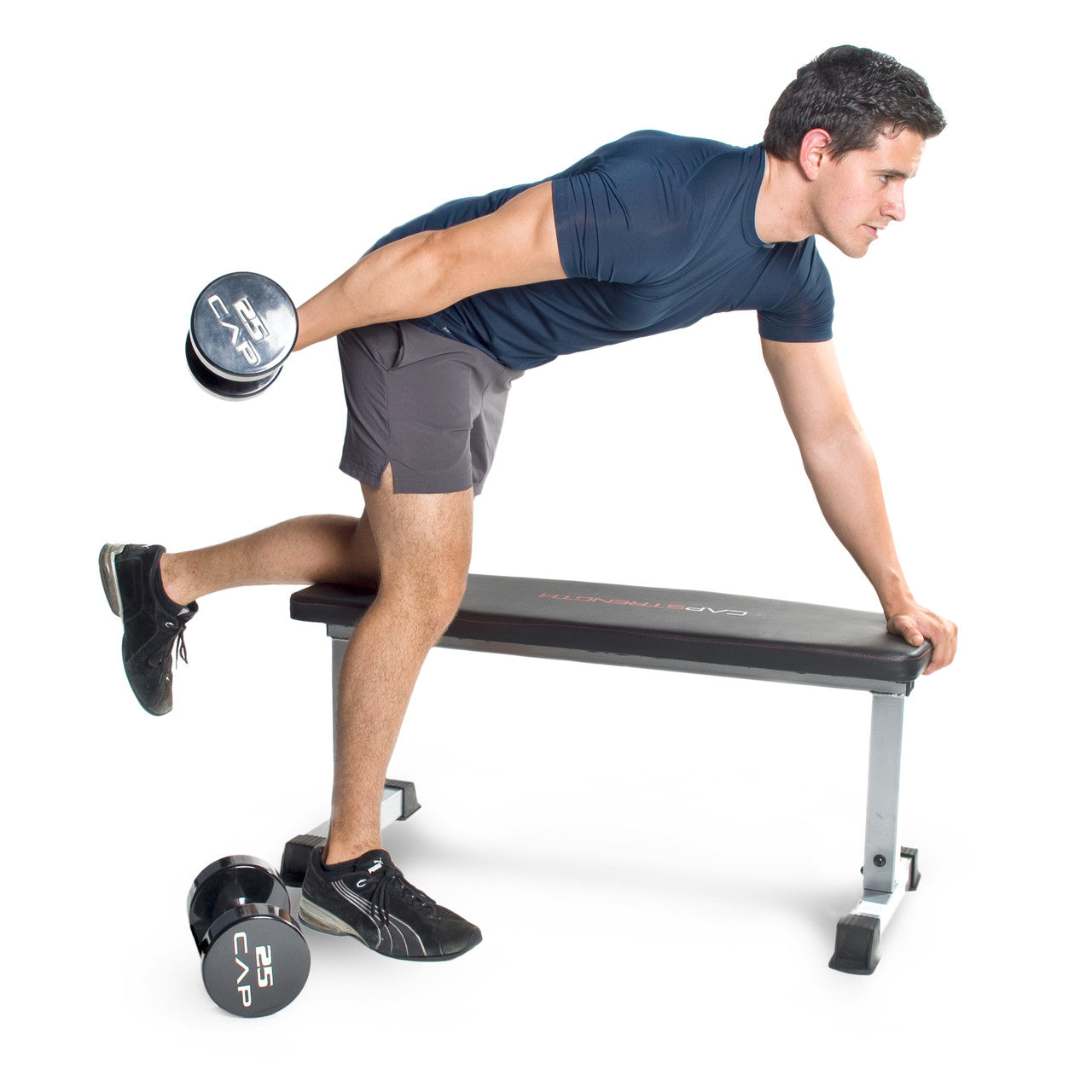 CAP Strength Flat Bench, Black/Gray