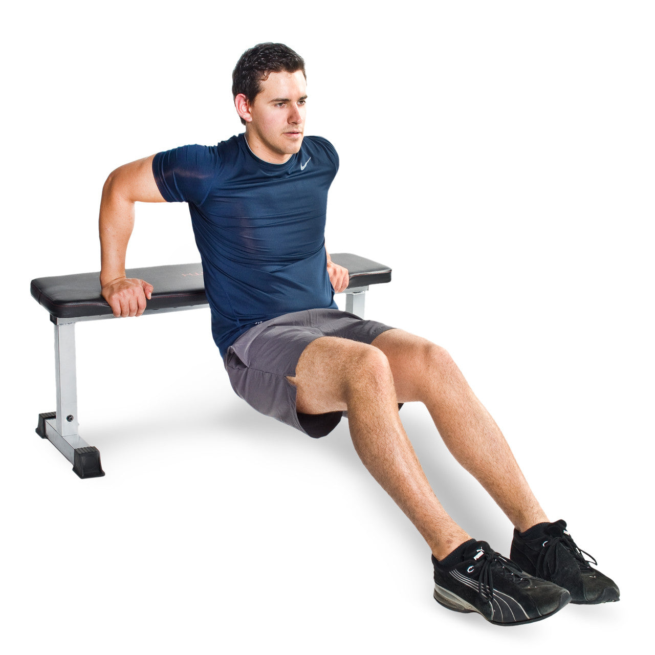 CAP Strength Flat Bench, Black/Gray