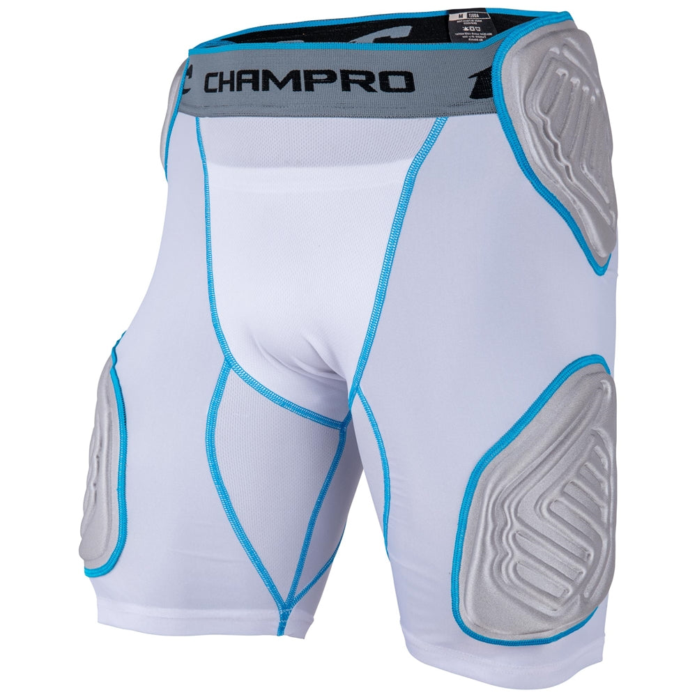 Bull Rush 5-Pad Girdle - White Grey Inset - Youth - Extra-Large
