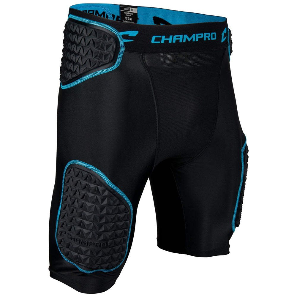 Bull Rush 5-Pad Girdle - Black Optic Blue - Youth - Extra-Small