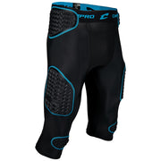 Bull Rush 7-Pad Girdle - Black Optic Blue - Youth - Extra-Small