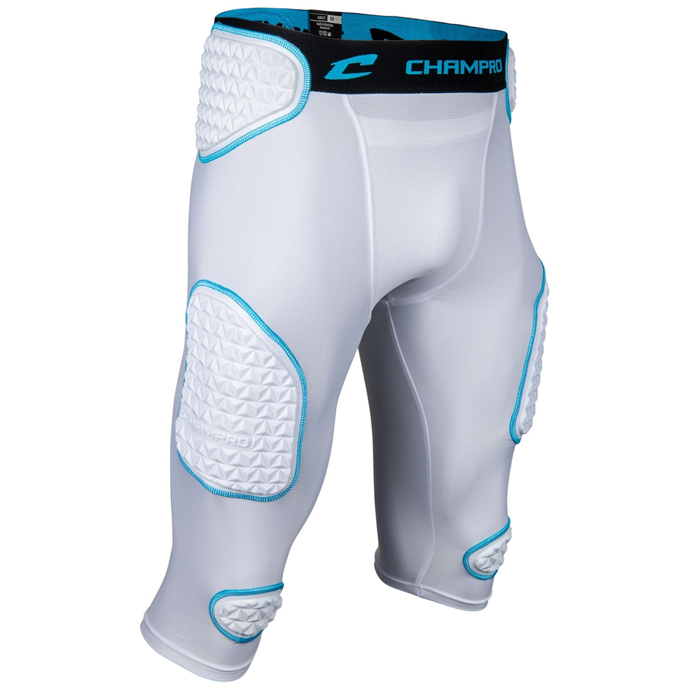Bull Rush 7-Pad Girdle - White Optic Blue - Adult - 3XL