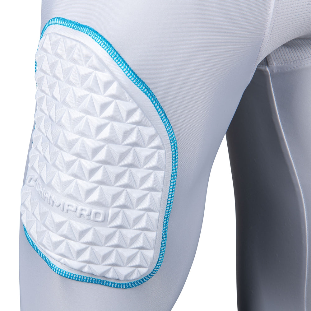 Bull Rush 7-Pad Girdle - White Optic Blue - Adult - 3XL