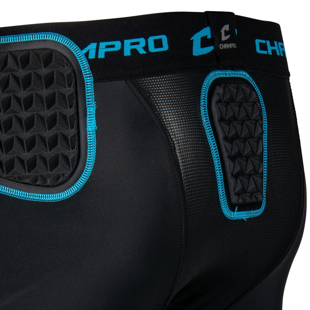 Bull Rush 7-Pad Girdle - Black Optic Blue - Adult - 4XL