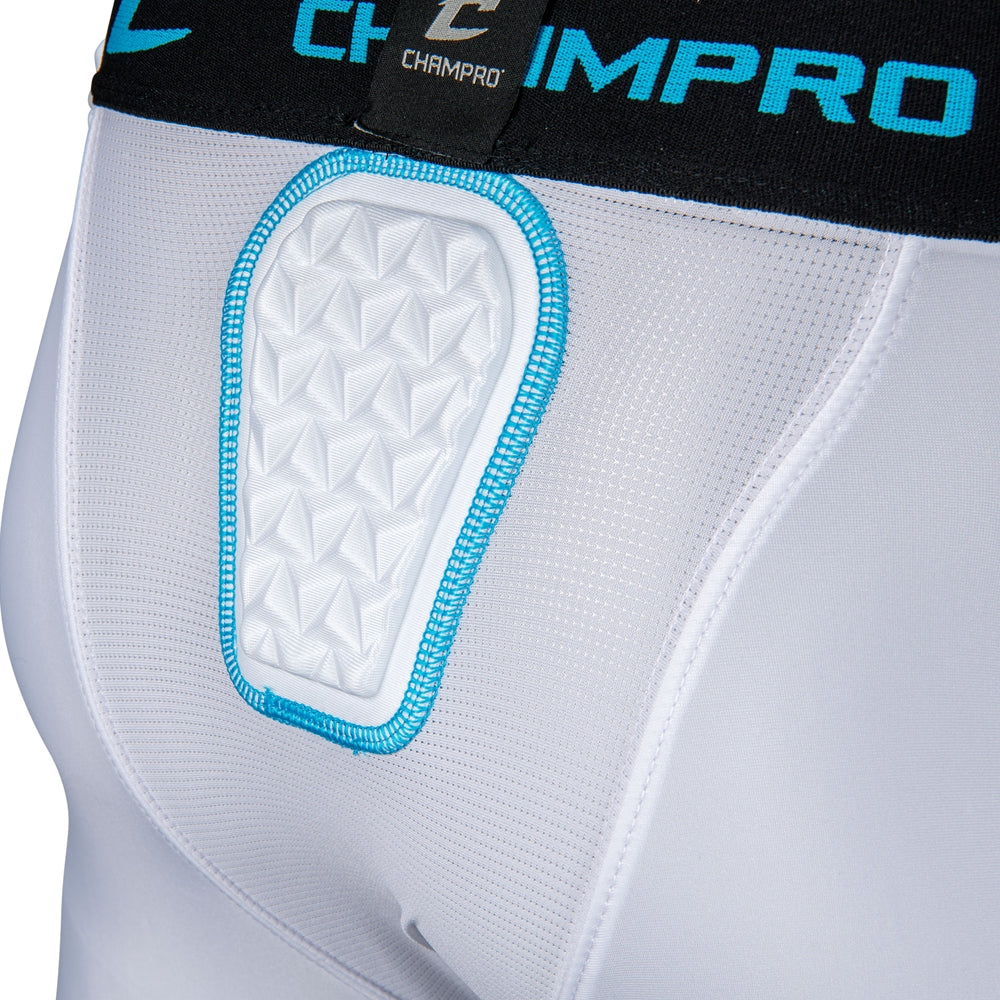 Bull Rush 7-Pad Girdle - White Optic Blue - Adult - 3XL