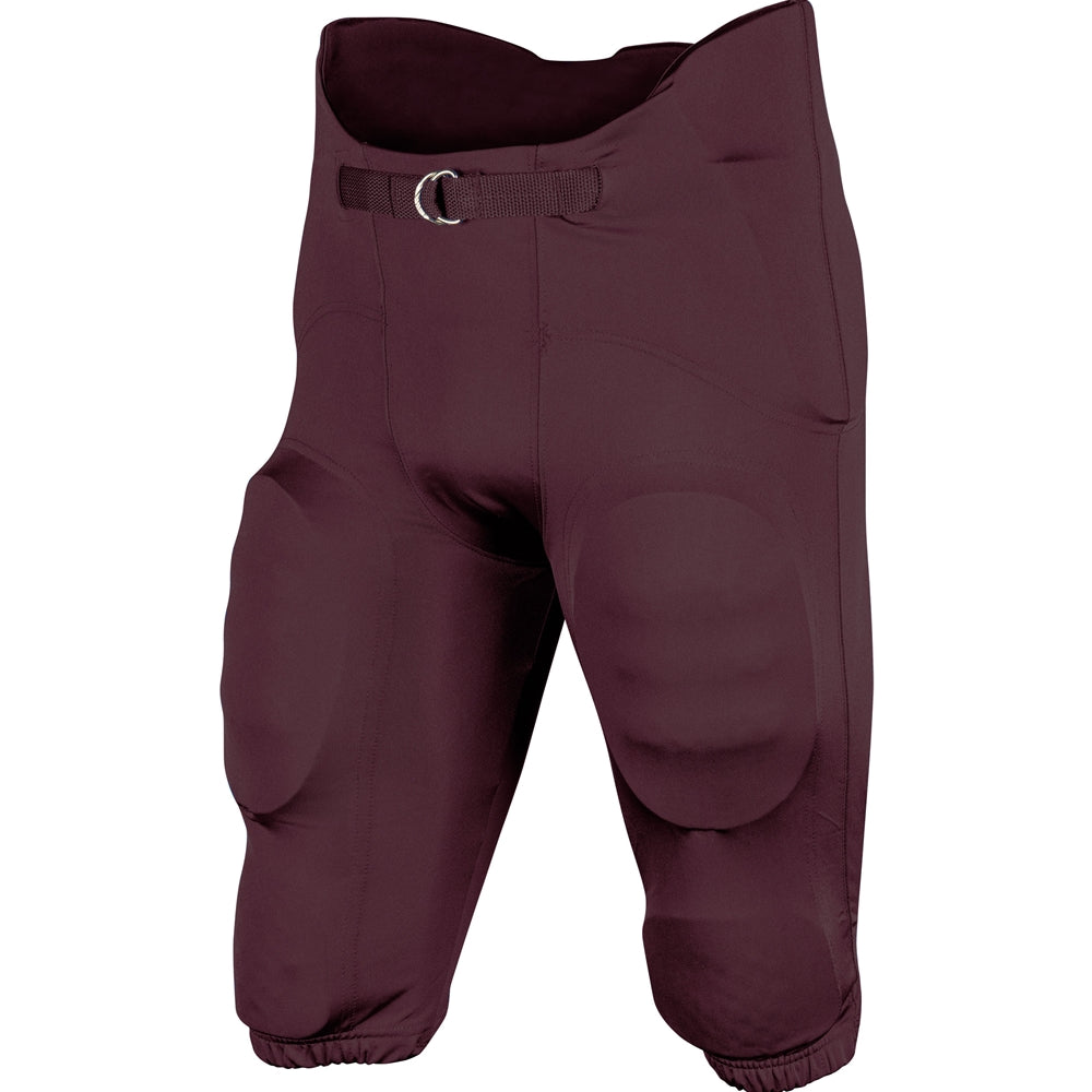 TERMINATOR-2 Integrated Football Pant - Maroon - Youth - 2XS