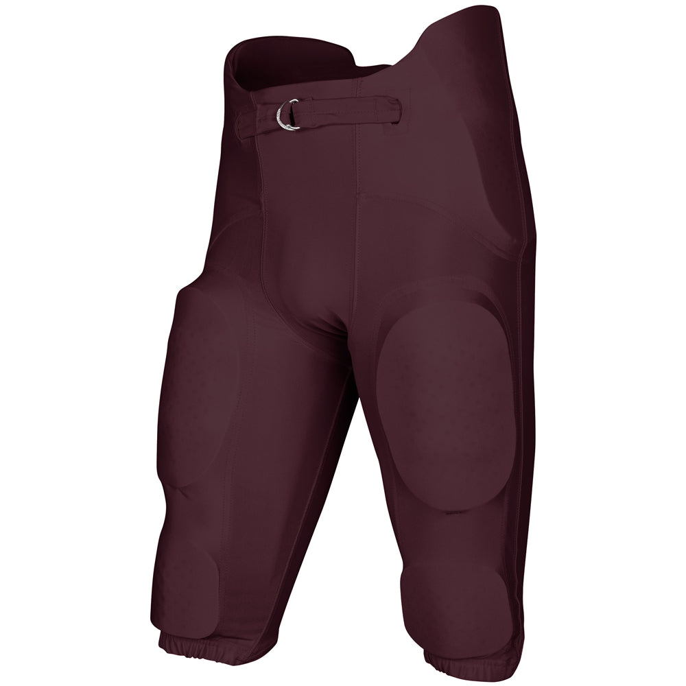 BOOTLEG-2 Integrated Football Pant - Maroon - Youth - 2XS