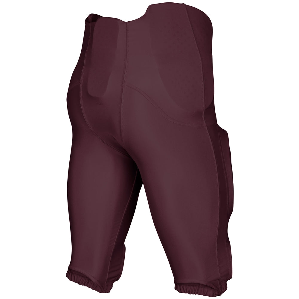 BOOTLEG-2 Integrated Football Pant - Maroon - Youth - 2XS