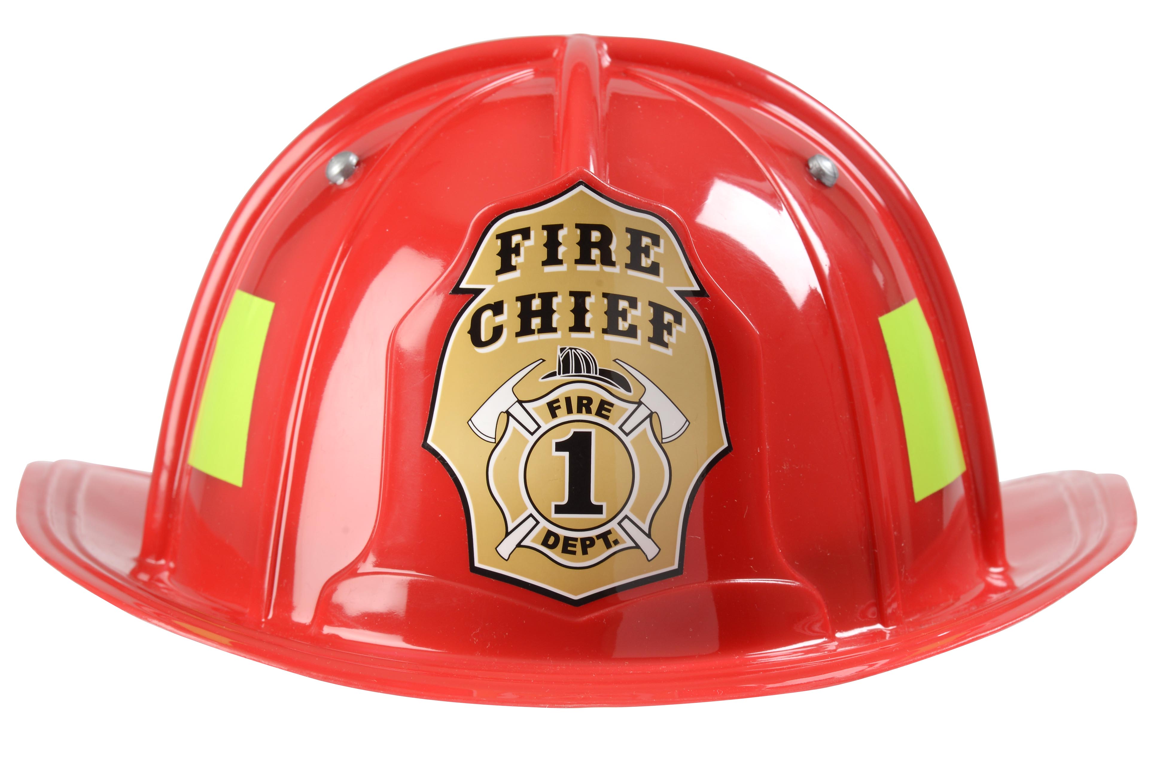 Jr. Firefighter Helmet, Red, Adjustable Youth Size